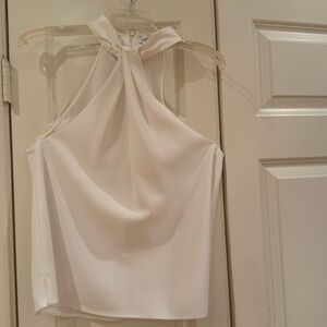 Zara white sleeveless blouse, size S